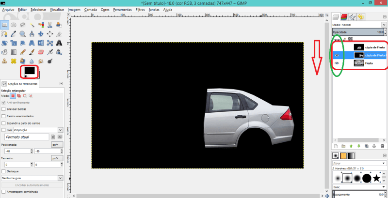 Tutorial de camadas usando o Gimp (Foto: Rafael Junqueira/Mundo Pauta)