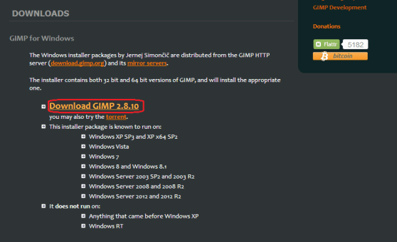 Site oficial do Gimp (Foto: Reprodução/Mundo Pauta)