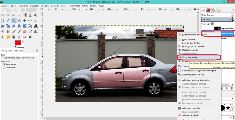 Tutorial unindo camadas usando Gimp (Foto: Reprodução/Mundo Pauta)
