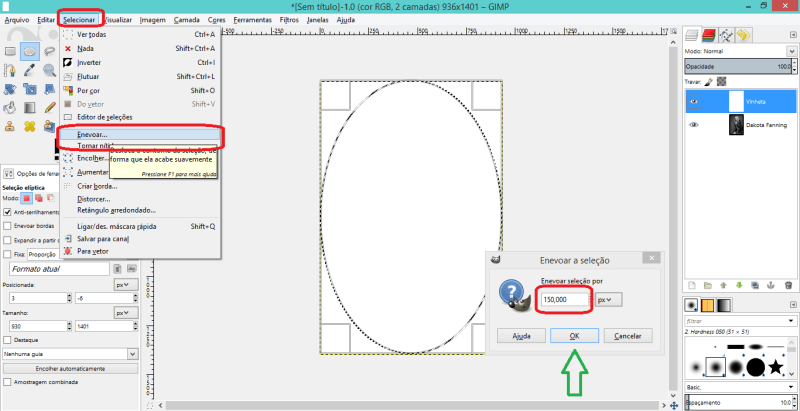 Configurando a vinheta (Imagem: Mundo Pauta)